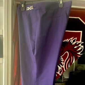 Purple dress pants with cute silver accents